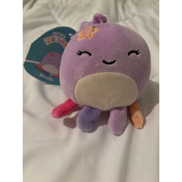 Squishmallows Officieel Beula Octopus huisdierbed van 30 inch - groot ultrasoft officieel pluche huisdierbed, paars